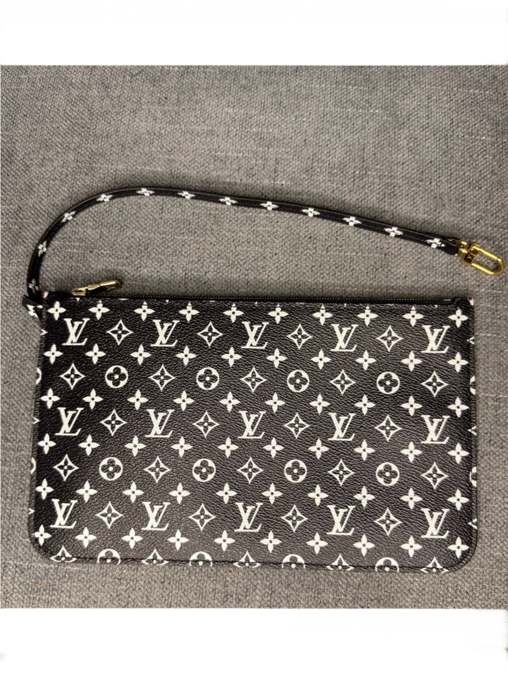 Louis Vuitton Neverfull wristlet/pouch monogram bicolor